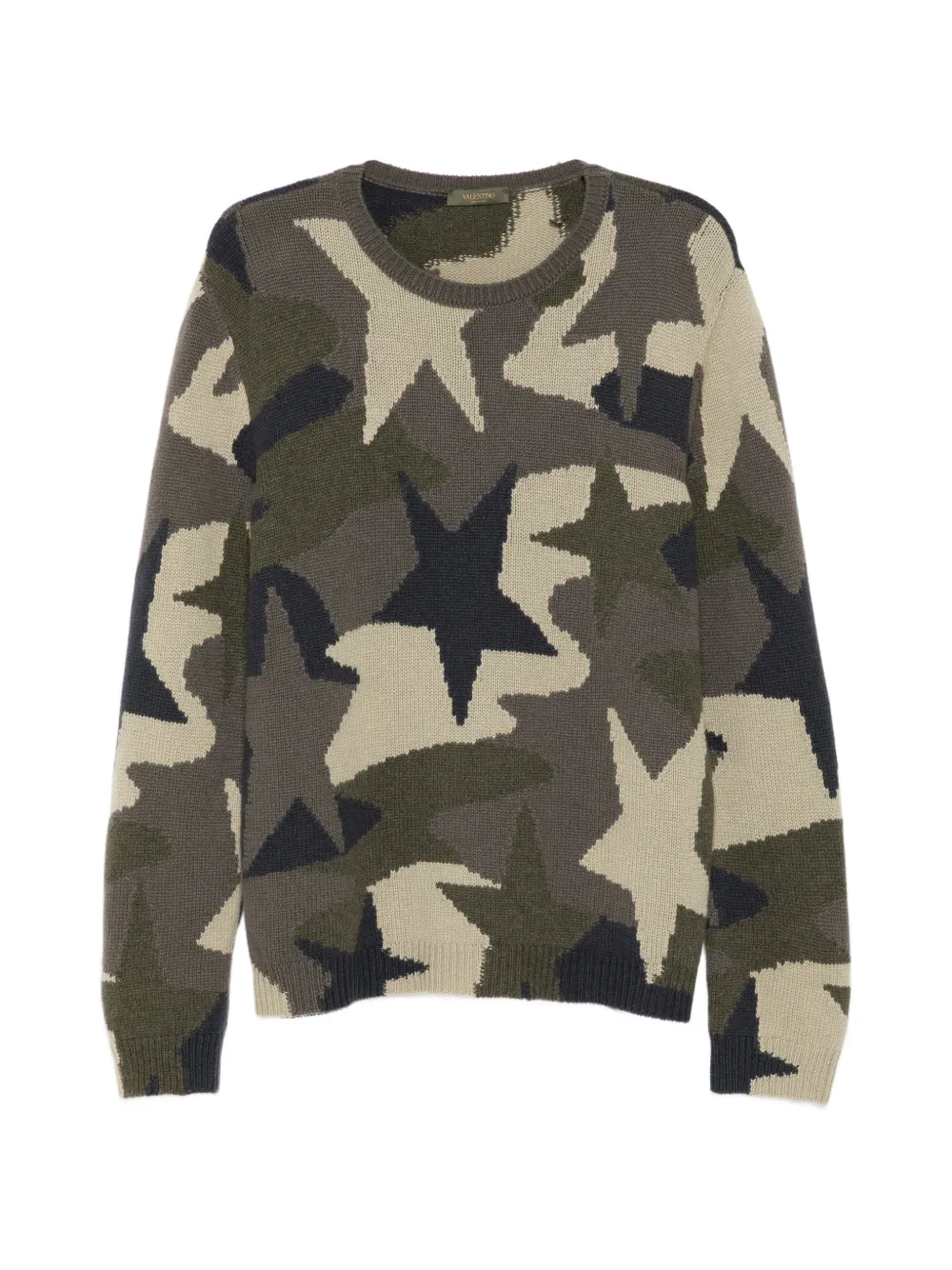 Valentino Garavani camouflage knit sweater - Green