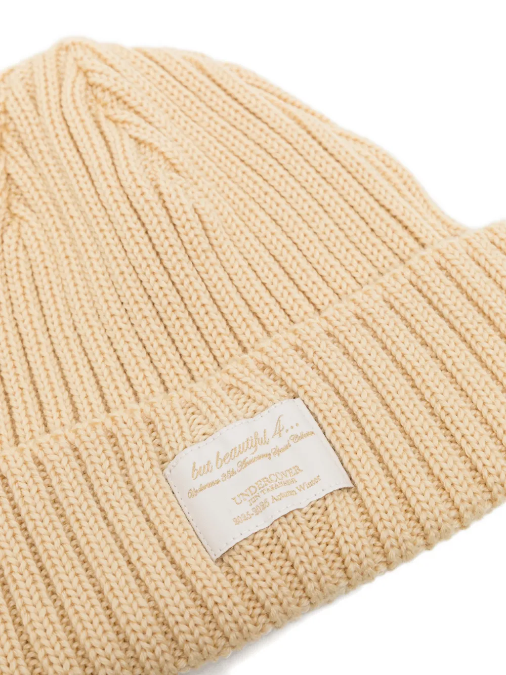  Undercover Logo-patch Beanie Hat - Yellow 