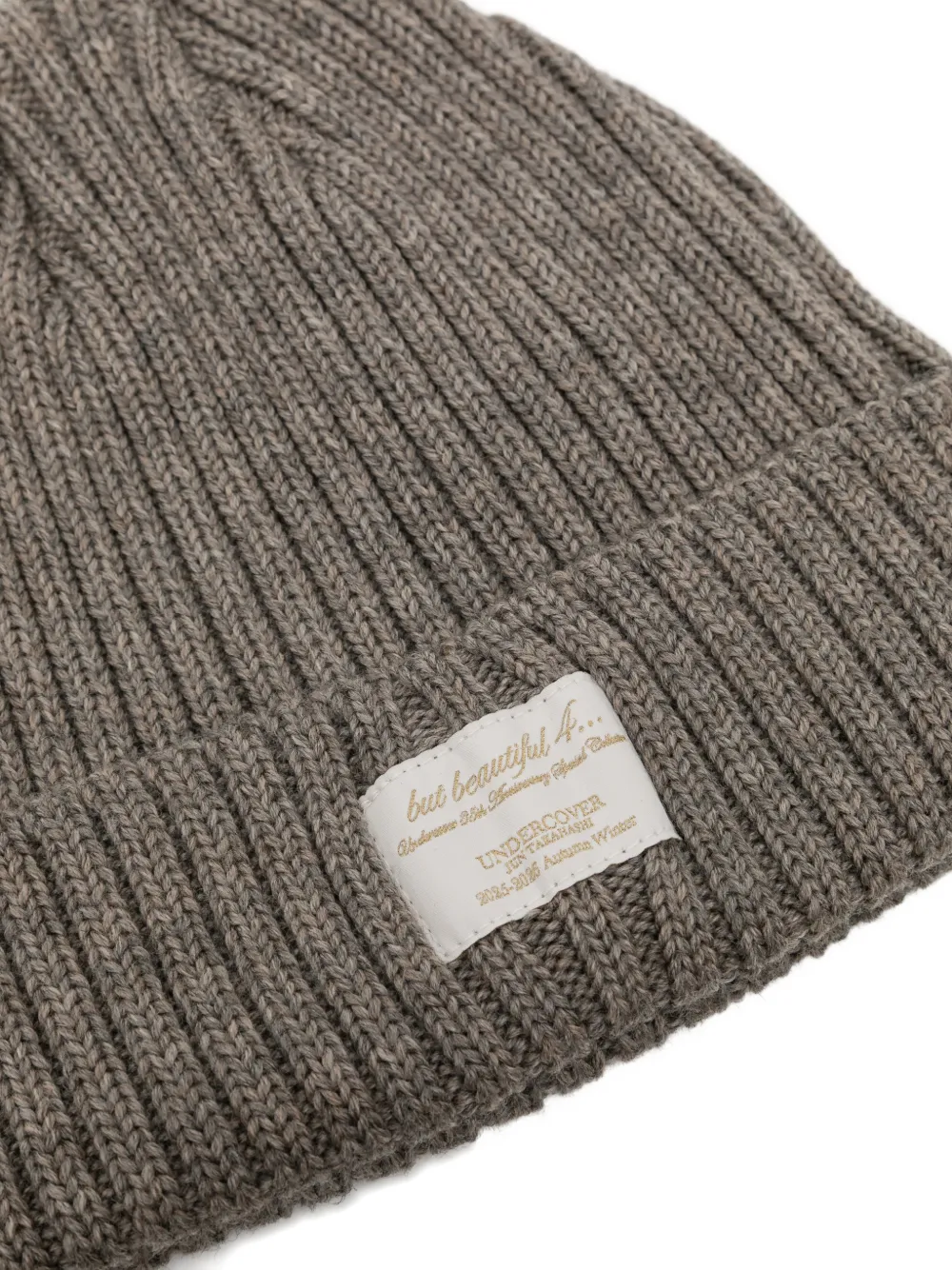  Undercover Logo-patch Beanie Hat - Brown 