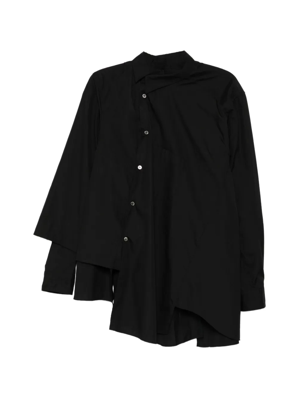 Comme des Garçons Homme Plus asymmetric button shirt - Schwarz