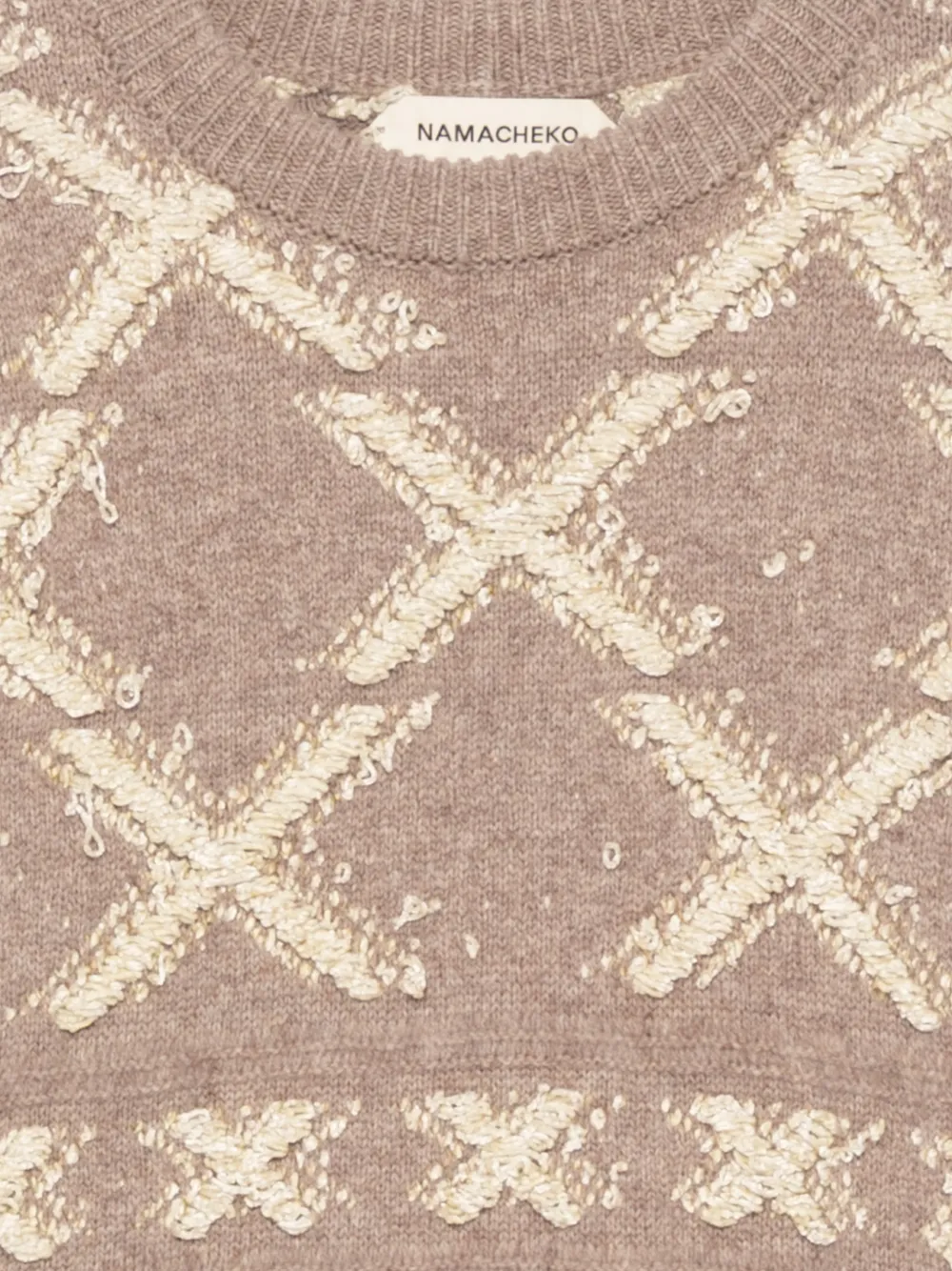  Namacheko Teddy Crewneck Sweater - Neutrals 