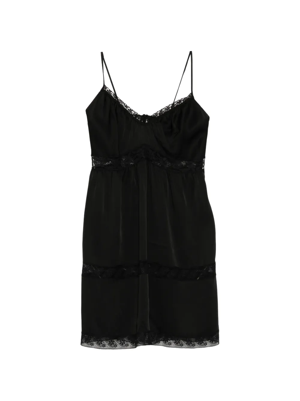 Dice Kayek lace-trimmed slip dress - Black