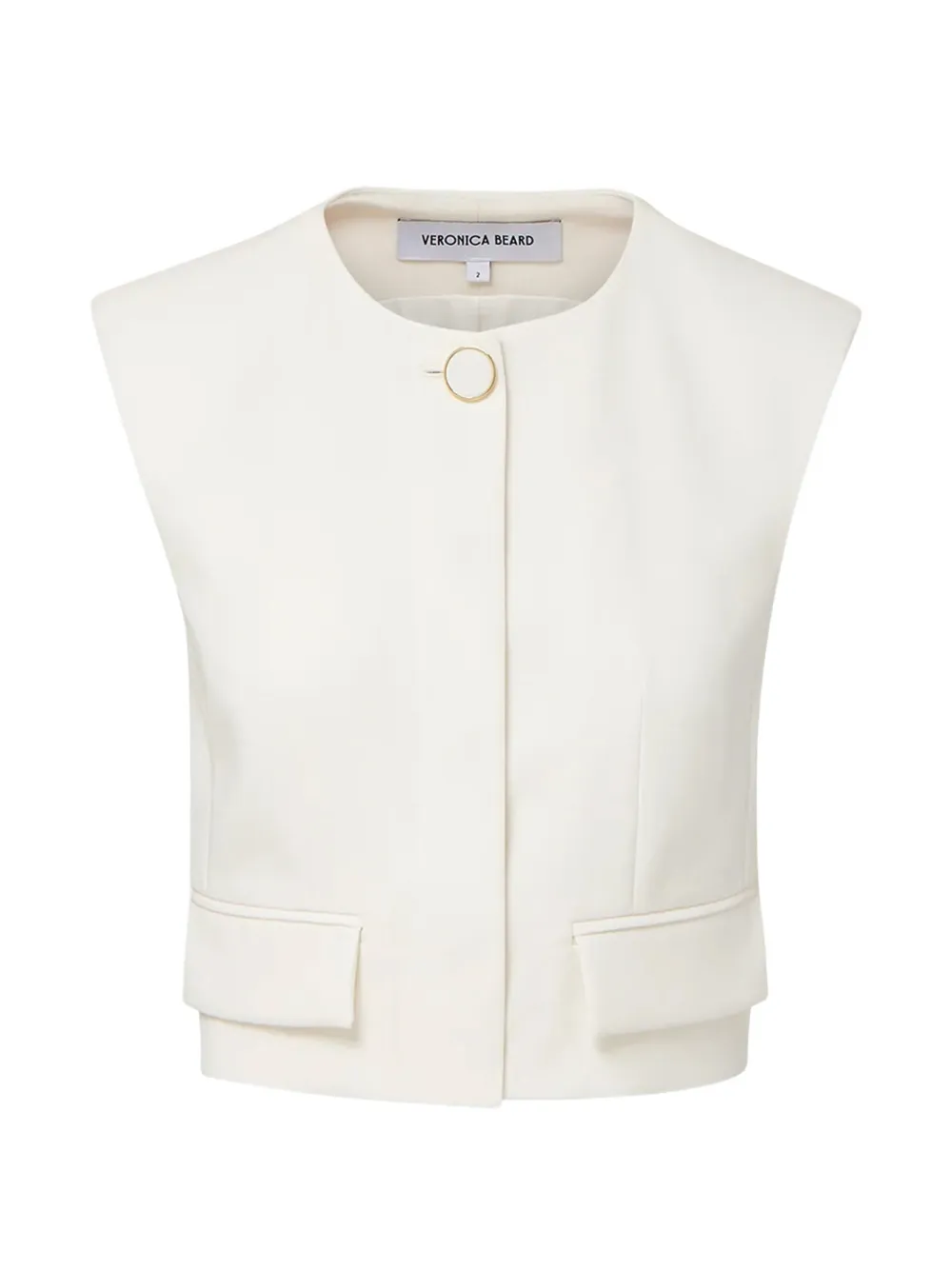 Veronica Beard Cliffwood flap-pocket gilet - White