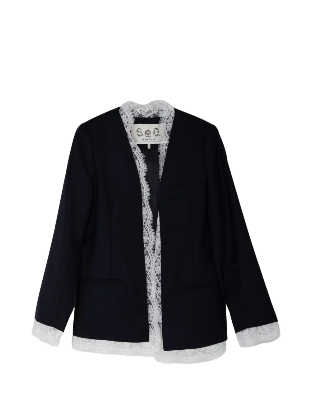 Sea Fiora lace trim blazer - Blu