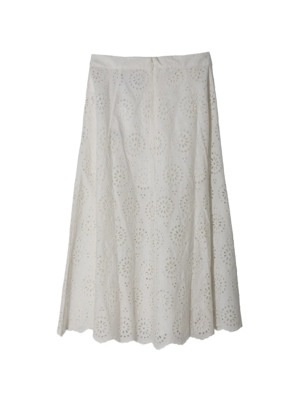 FRAME Midi-rok met ringlets Wit
