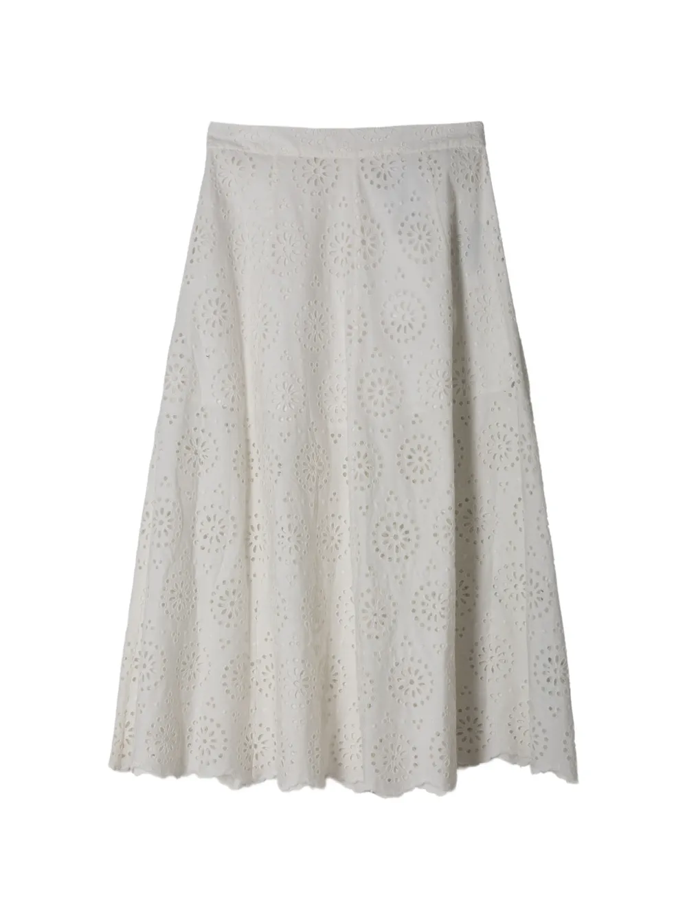 FRAME eyelet mid skirt - Bianco