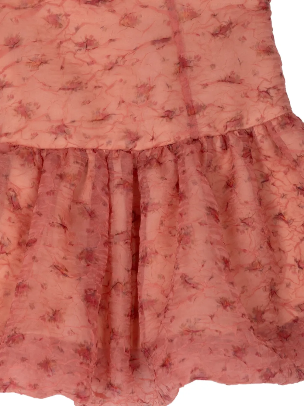 GANNI Shibori organza mini-rok Roze