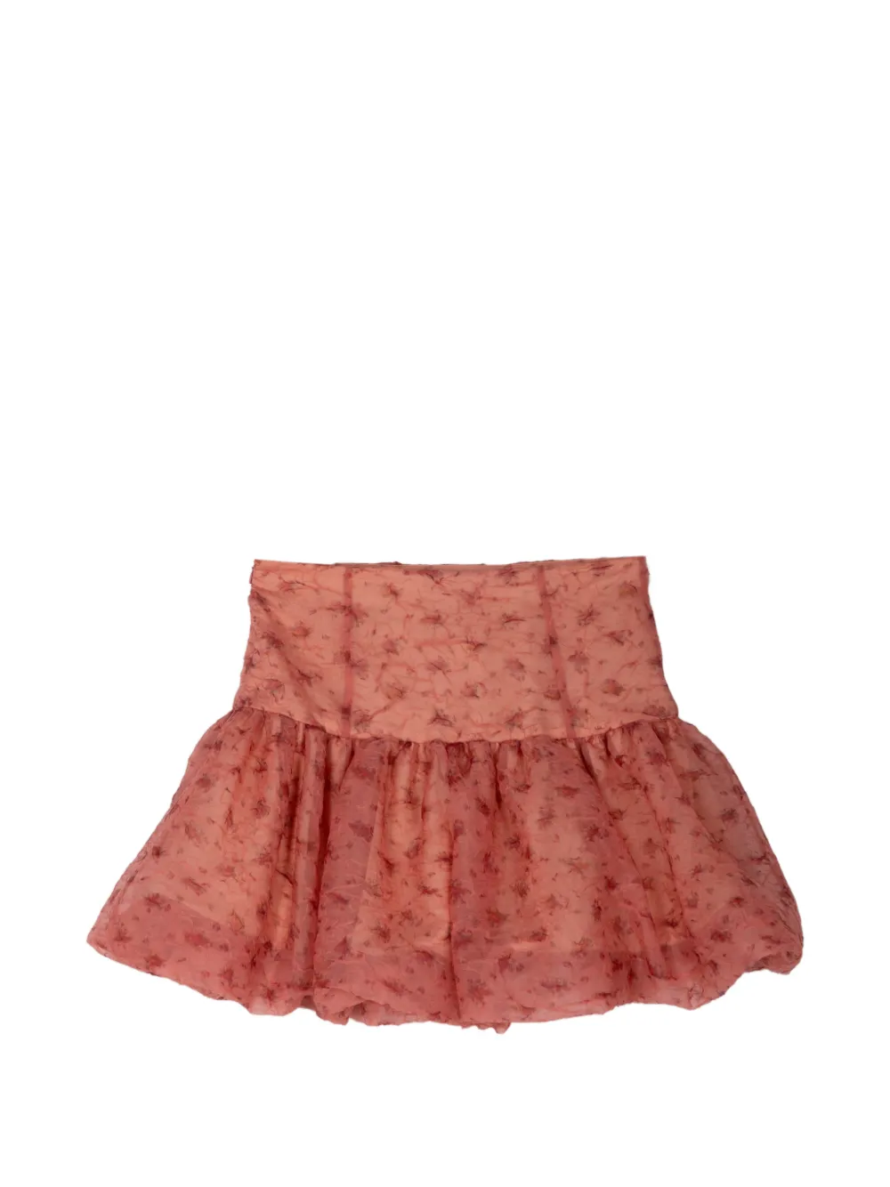 GANNI Shibori organza mini-rok Roze