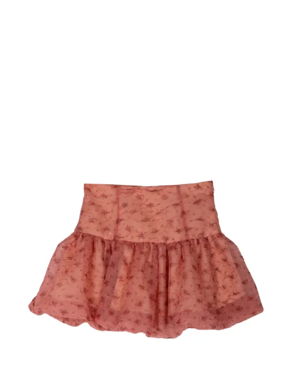 Ganni Shibori Organza Short Skirt in Pink