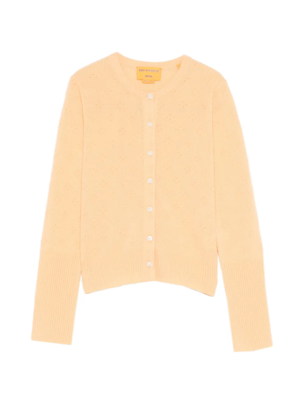 Guest In Residence pointelle-knit cashmere cardigan - Arancione