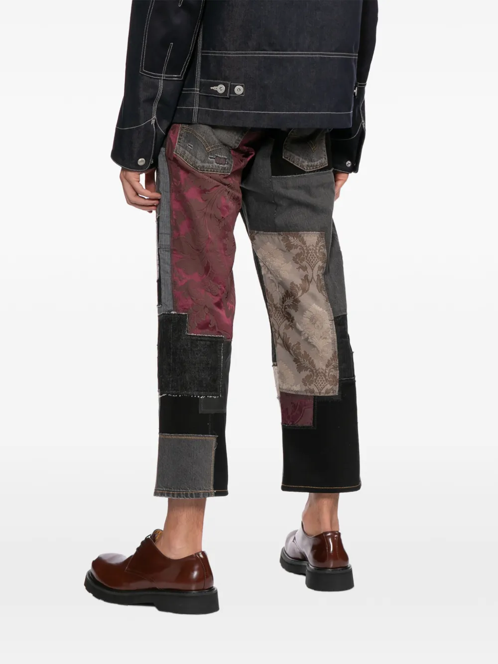 Junya Watanabe MAN Jeans met knoopsluiting en patchwork Blauw
