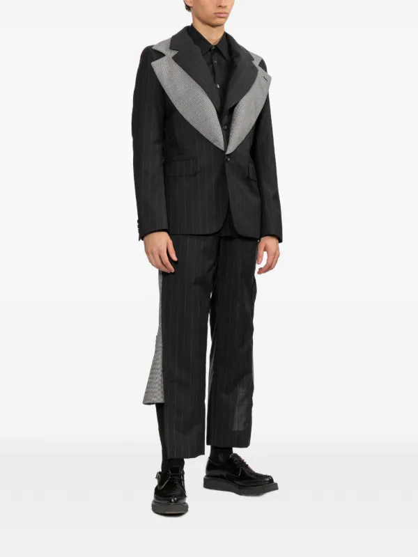 COMMEdesGARÇONS HOMME PLUS ストライプジャケット XS Comme Des Garçons Homme Plus ストライプ ジャケット | グレー