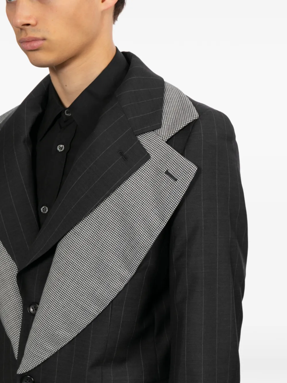 Comme des Garçons Homme Plus Blazer met krijtstreep Grijs
