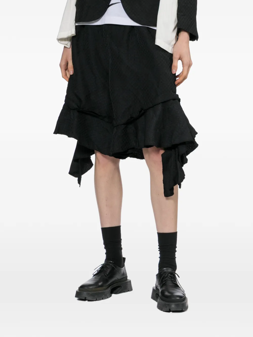  Comme Des Garçons Comme Des Garçons Ruffled Shorts - Black 