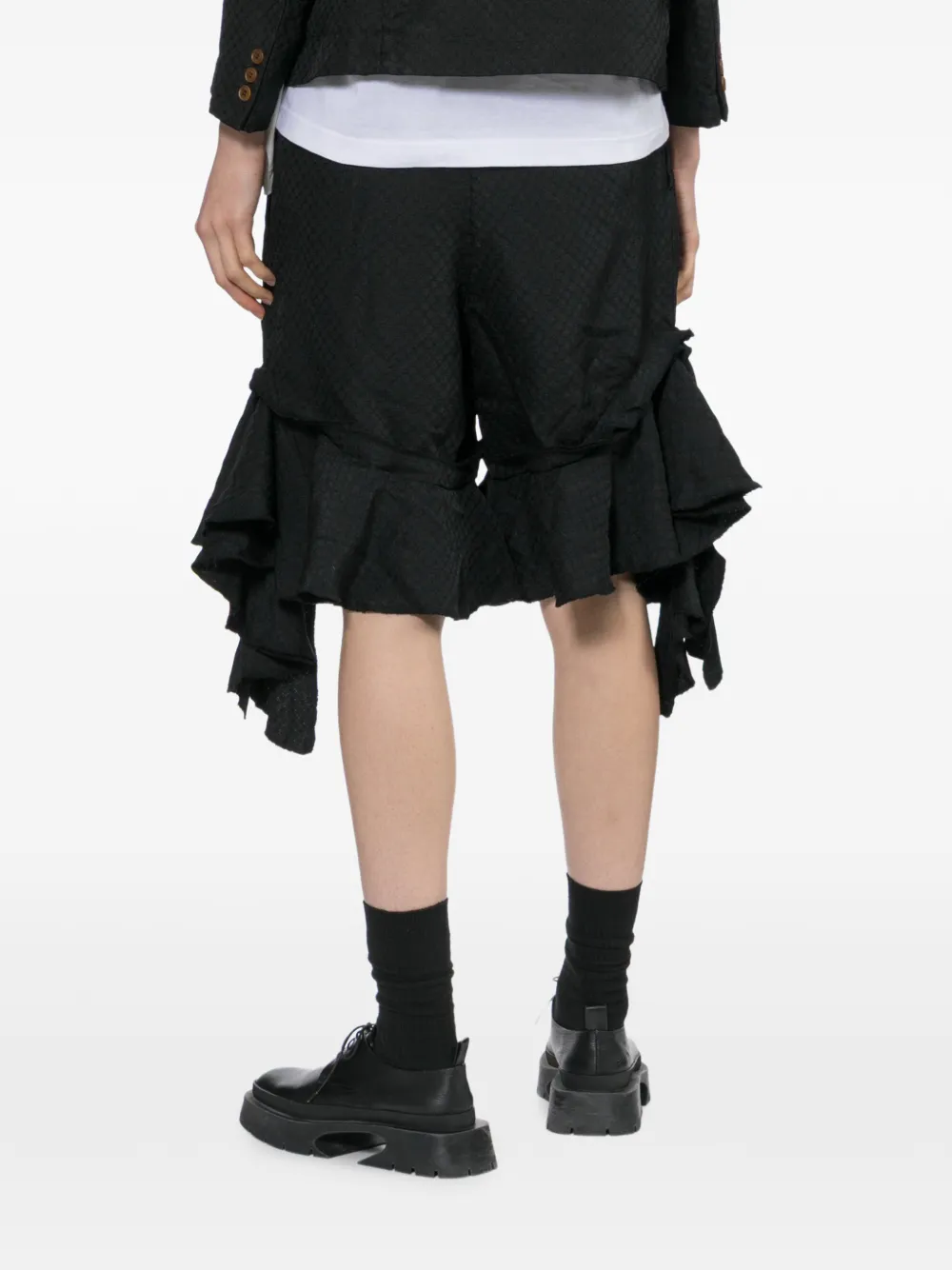 Comme Des Garçons Comme Des Garçons Shorts met ruches Zwart