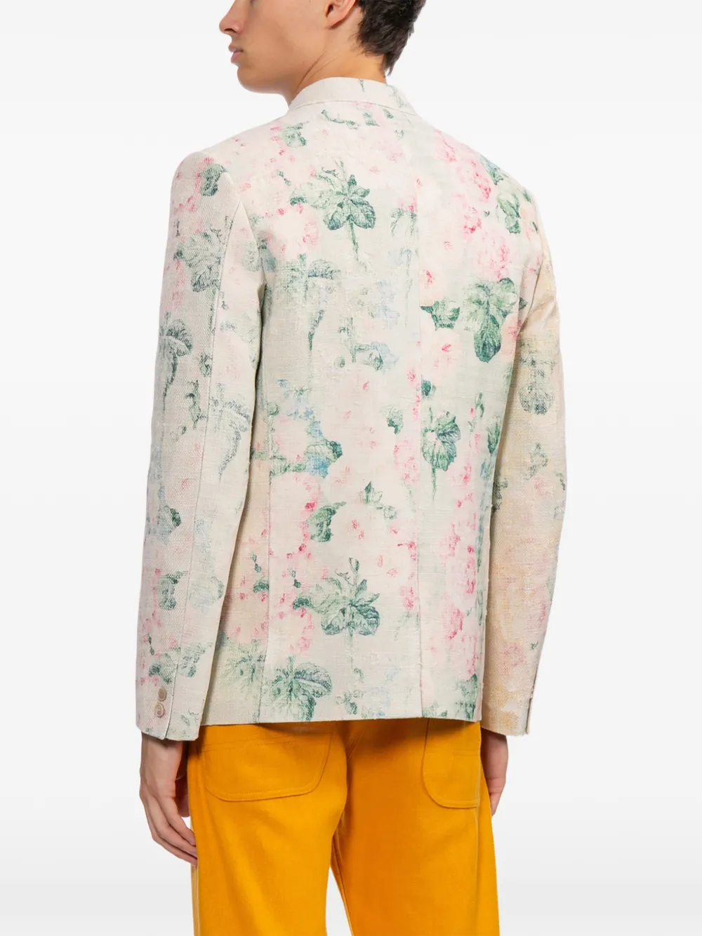 Junya Watanabe MAN Blazer met roosprint Beige