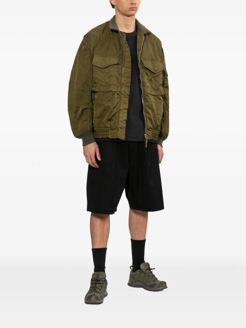 Comme des Garçons Homme Jack van geverfde stof Groen