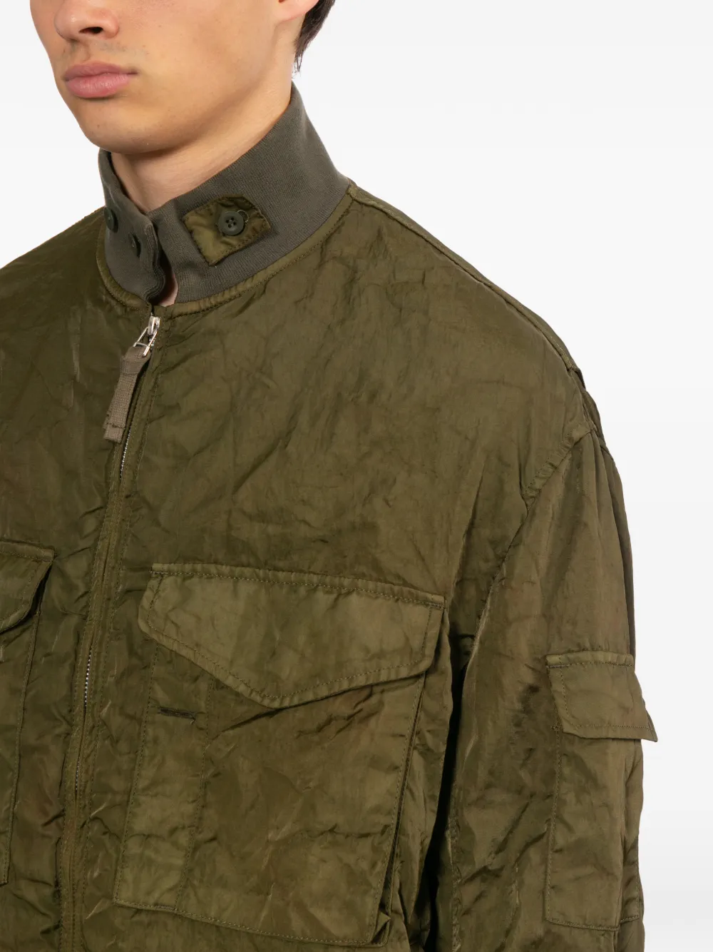 Comme des Garçons Homme Jack van geverfde stof Groen