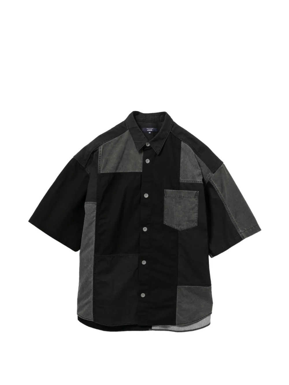 Comme des Garçons Homme Camicia con design patchwork - Nero