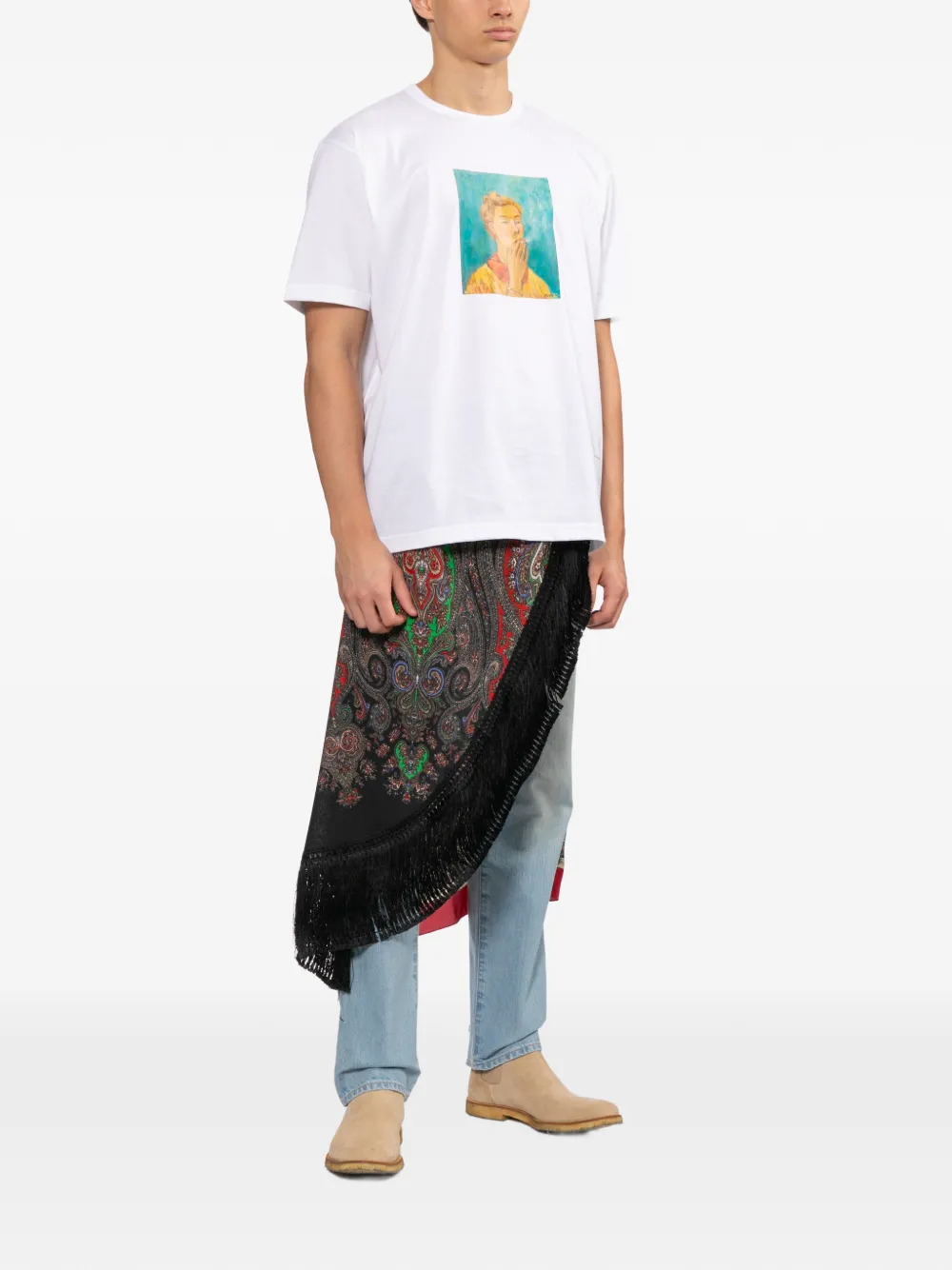  Junya Watanabe Man Pantalones Vaqueros A Capas - Azul 