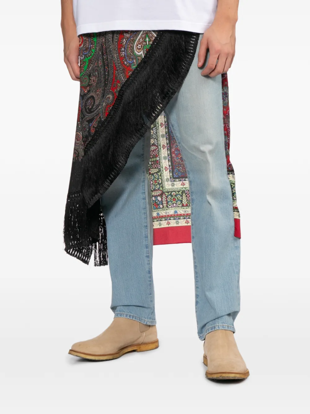  Junya Watanabe Man Pantalones Vaqueros A Capas - Azul 