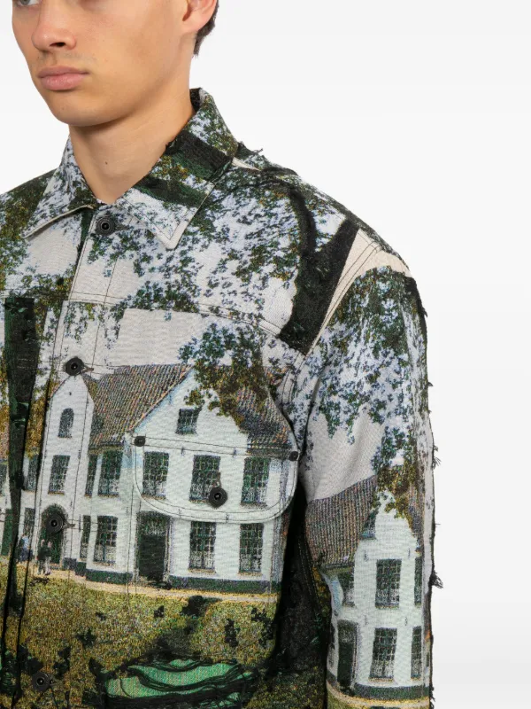 JUNYA WATANABE MAN シャツジャケット Junya Watanabe MAN ランドスケープモチーフ シャツジャケット
