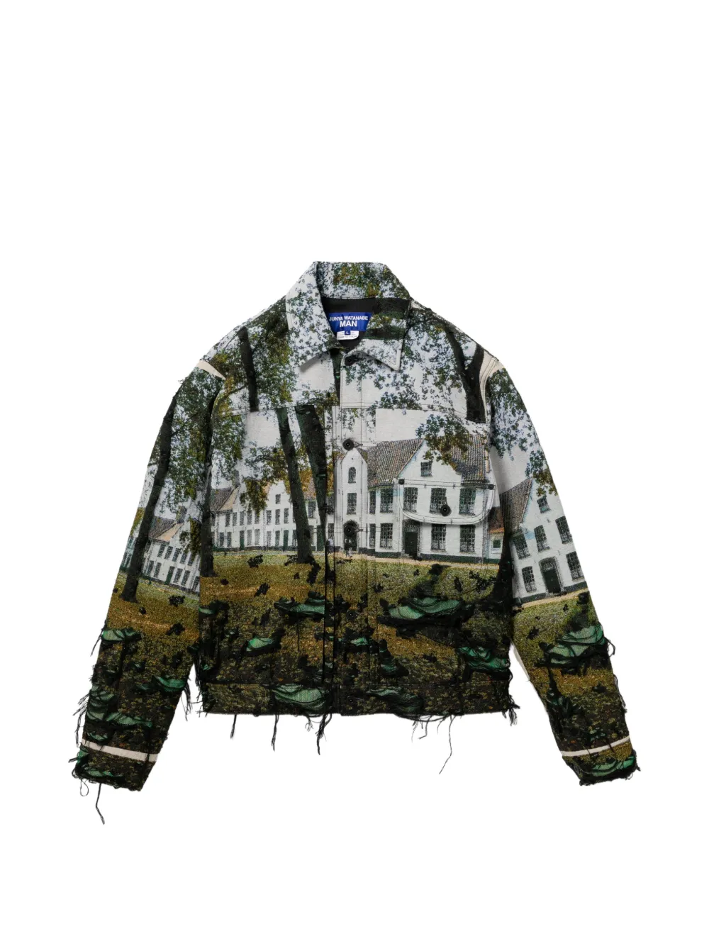Junya Watanabe MAN Giacca con stampa e frange - Multicolore