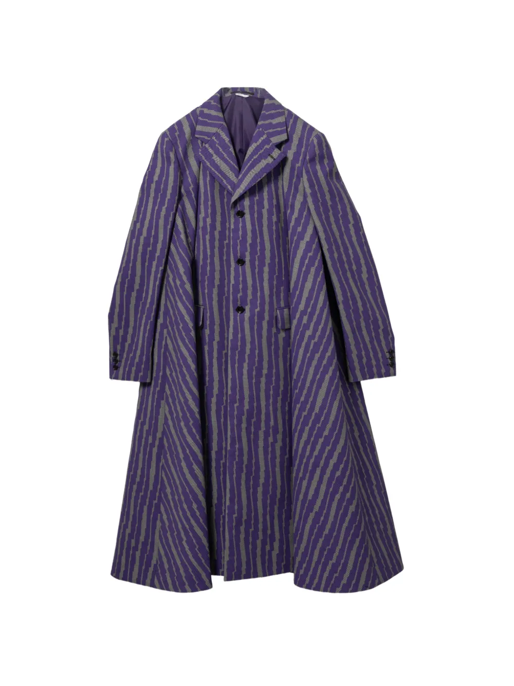 Comme des Garçons Homme Plus Cappotto monopetto a righe - Viola