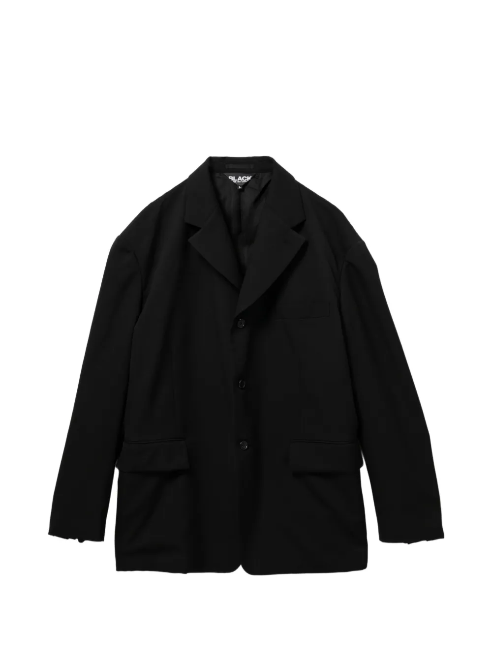 Black Comme Des Garçons Blazer in lana - Nero