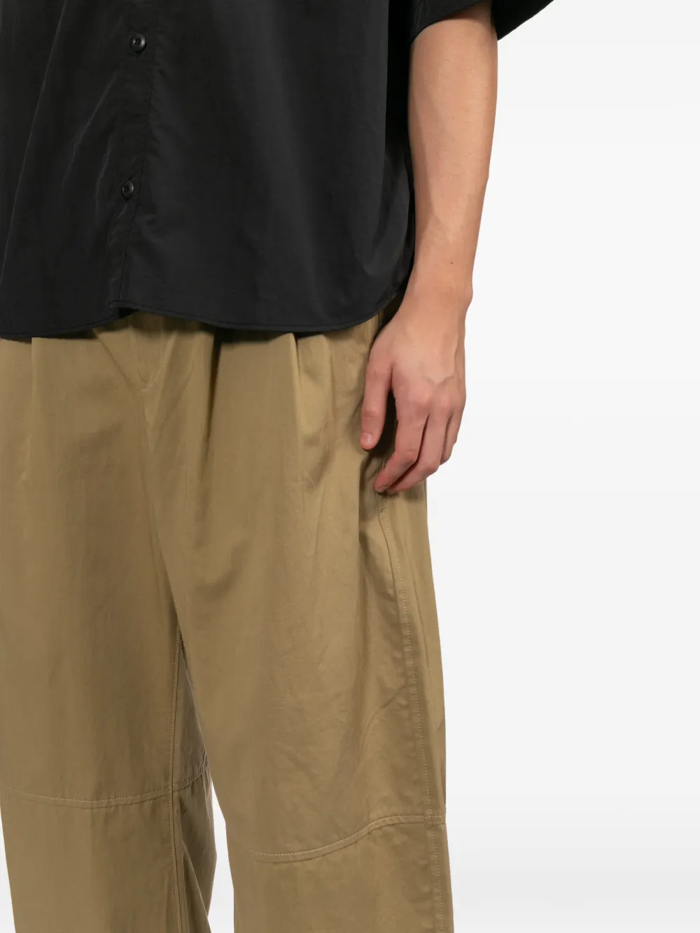 Comme des Garçons Homme Broek met wijde pijpen Bruin