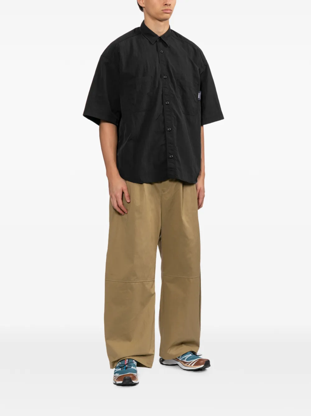 Comme des Garçons Homme Broek met wijde pijpen Bruin
