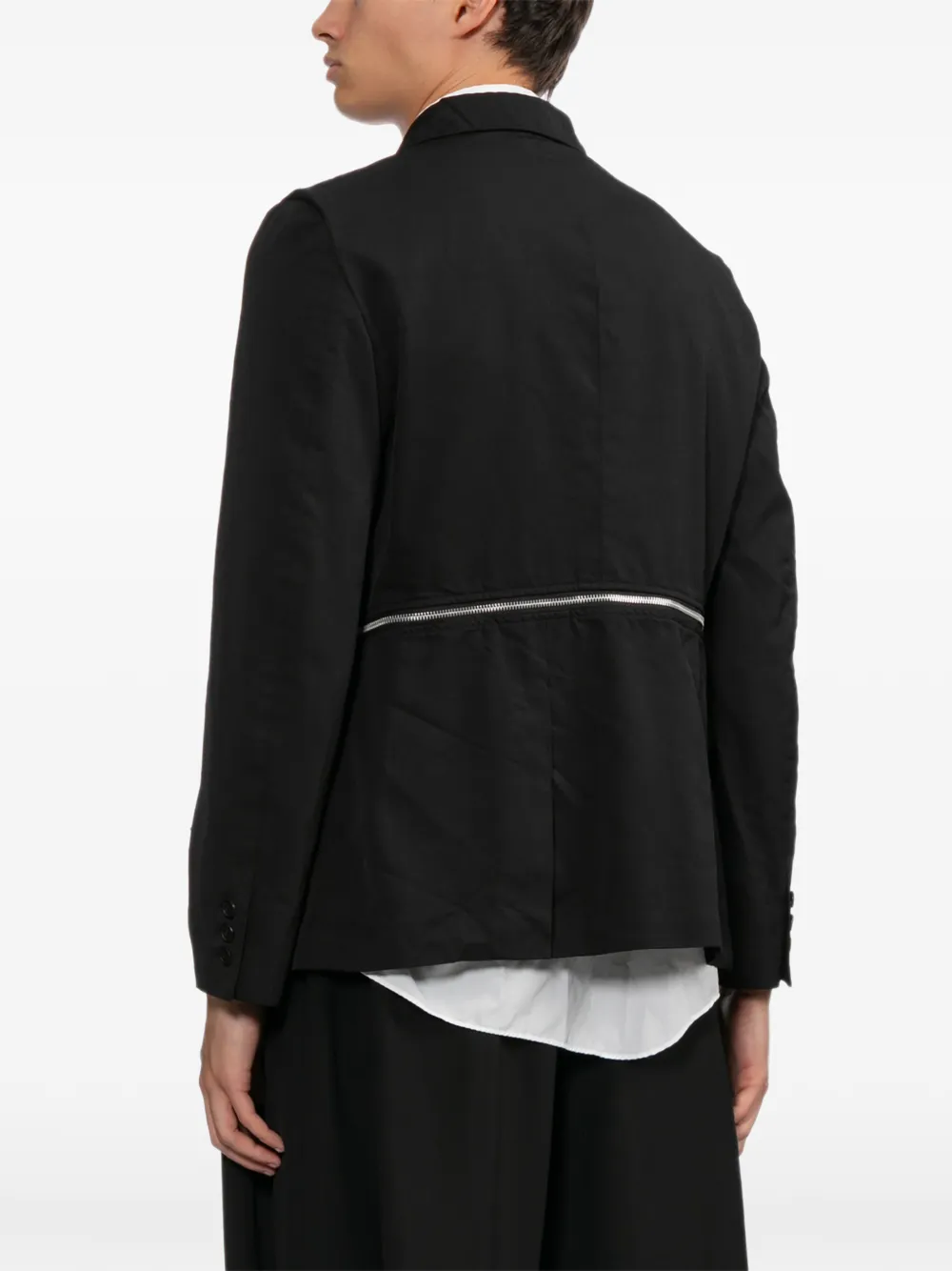 Black Comme Des Garçons Blazer met ritsdetail Zwart