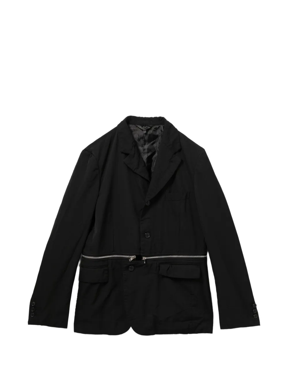 Black Comme Des Garçons zip-detail blazer - Nero
