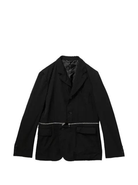 Black Comme Des Garçons zip-detail blazer