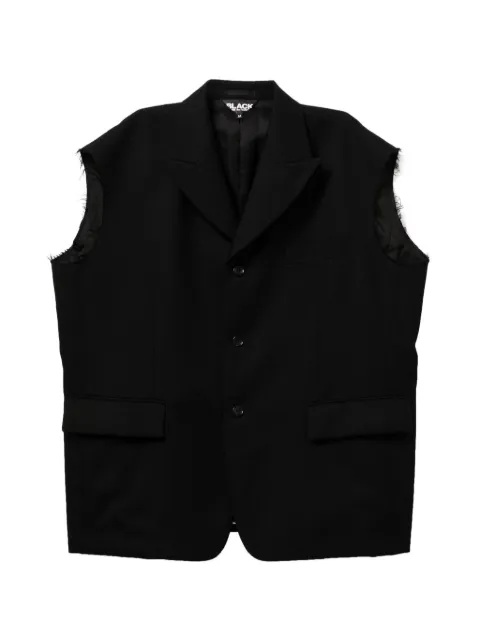 Black Comme Des Garçons deconstructed sleeveless gilet