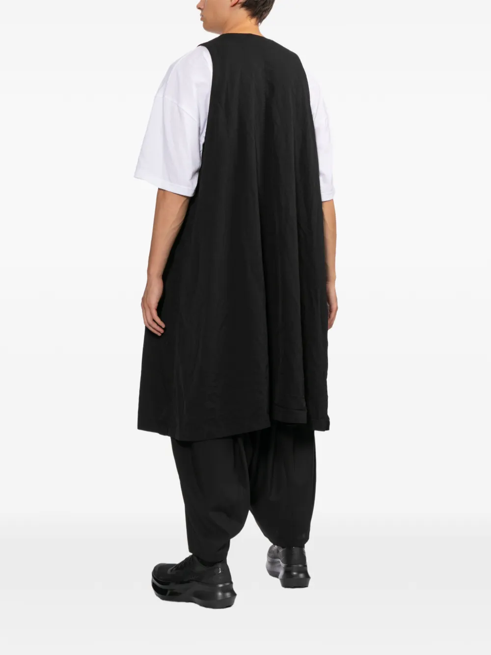 Black Comme Des Garçons Midi-jurk met vlakken Zwart