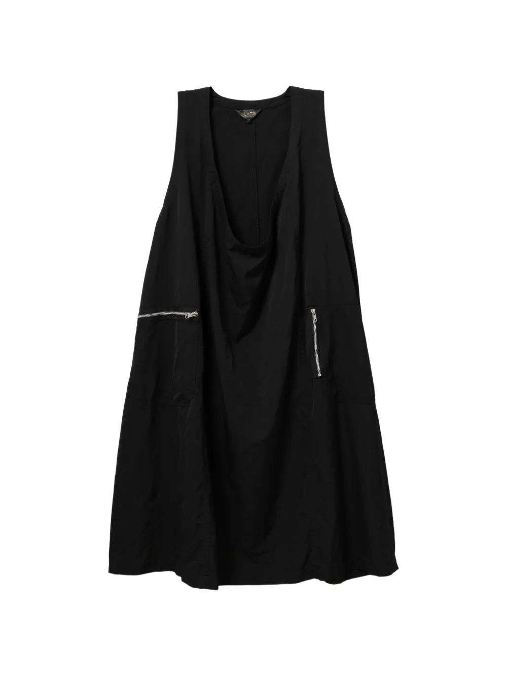 Black Comme Des Garçons Abito midi con inserti - Nero
