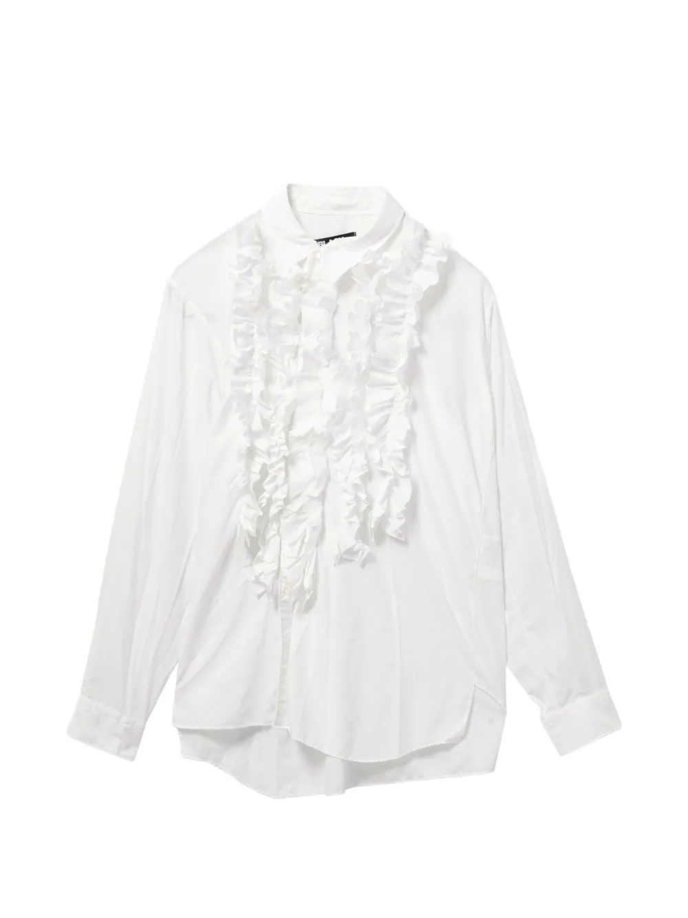 Black Comme Des Garçons Camicia con ruches - Bianco