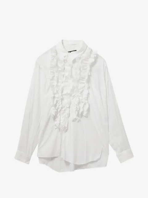Black Comme Des Garçons blusa manga larga con volantes