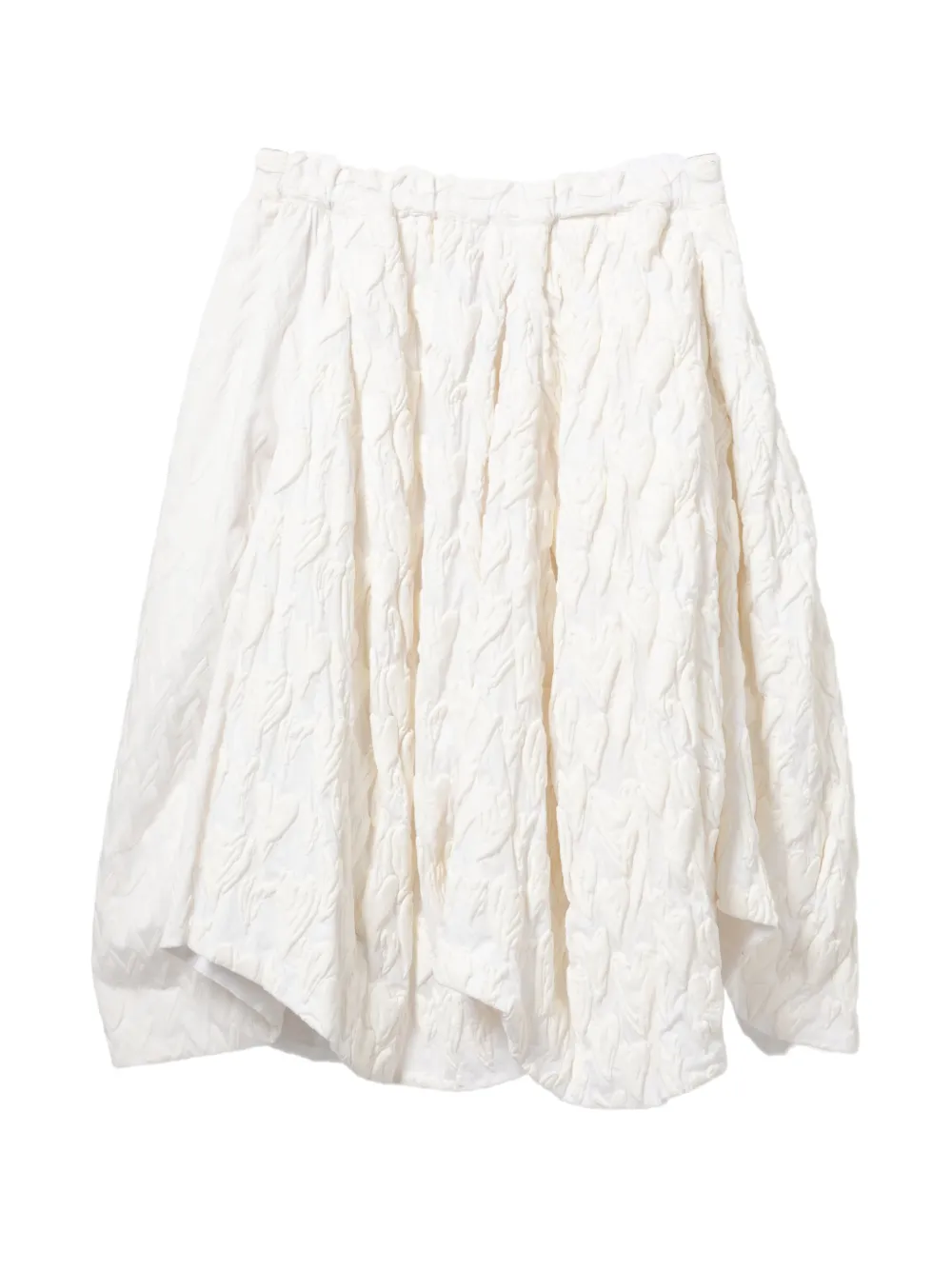 Comme Des Garçons Texturierter Midirock - Weiß