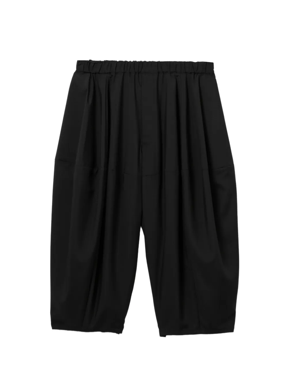 Black Comme Des Garçons Pantaloni crop con arricciatura - Nero