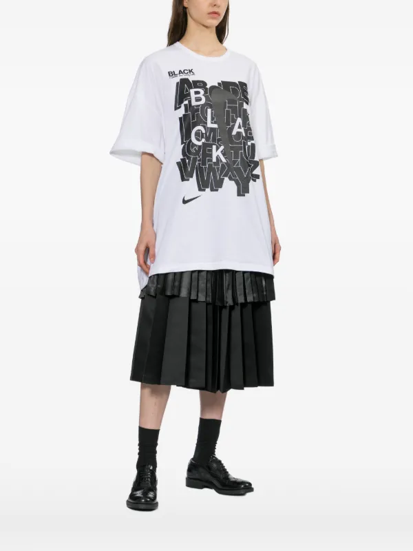 Black Comme Des Garçons x Nike logo-print T-shirt | White | FARFETCH