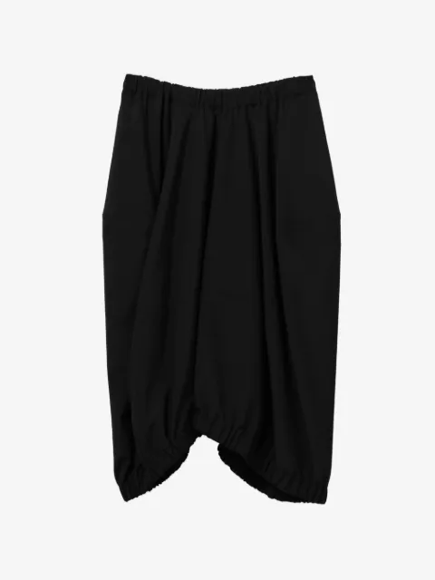 Black Comme Des Garçons midikjol med asymmetrisk fåll