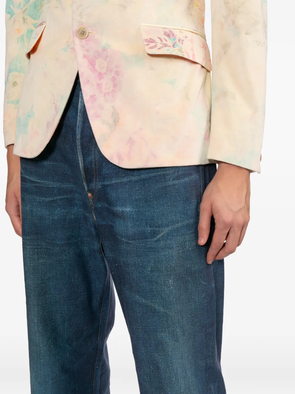 Junya Watanabe MAN x Levis jeans met riemlussen Blauw