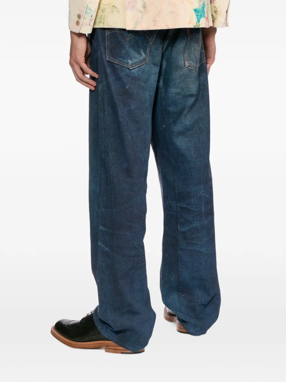 junya watanabe × Levi's ベルト付きデニム Junya Watanabe MAN x Levis ベルトループ ジーンズ | ブルー