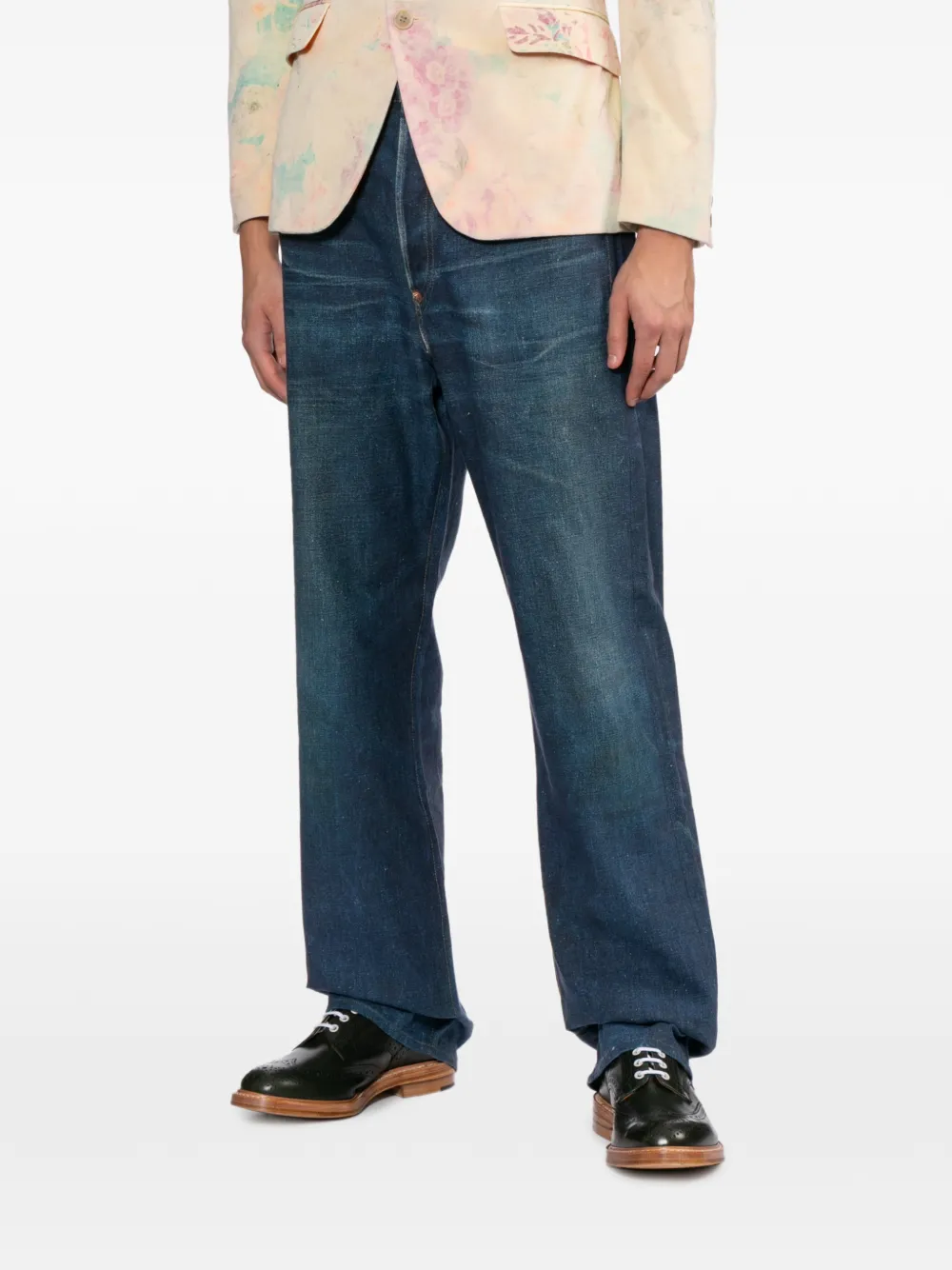  Junya Watanabe Man X Levi's Fake Print Jeans - Blue 