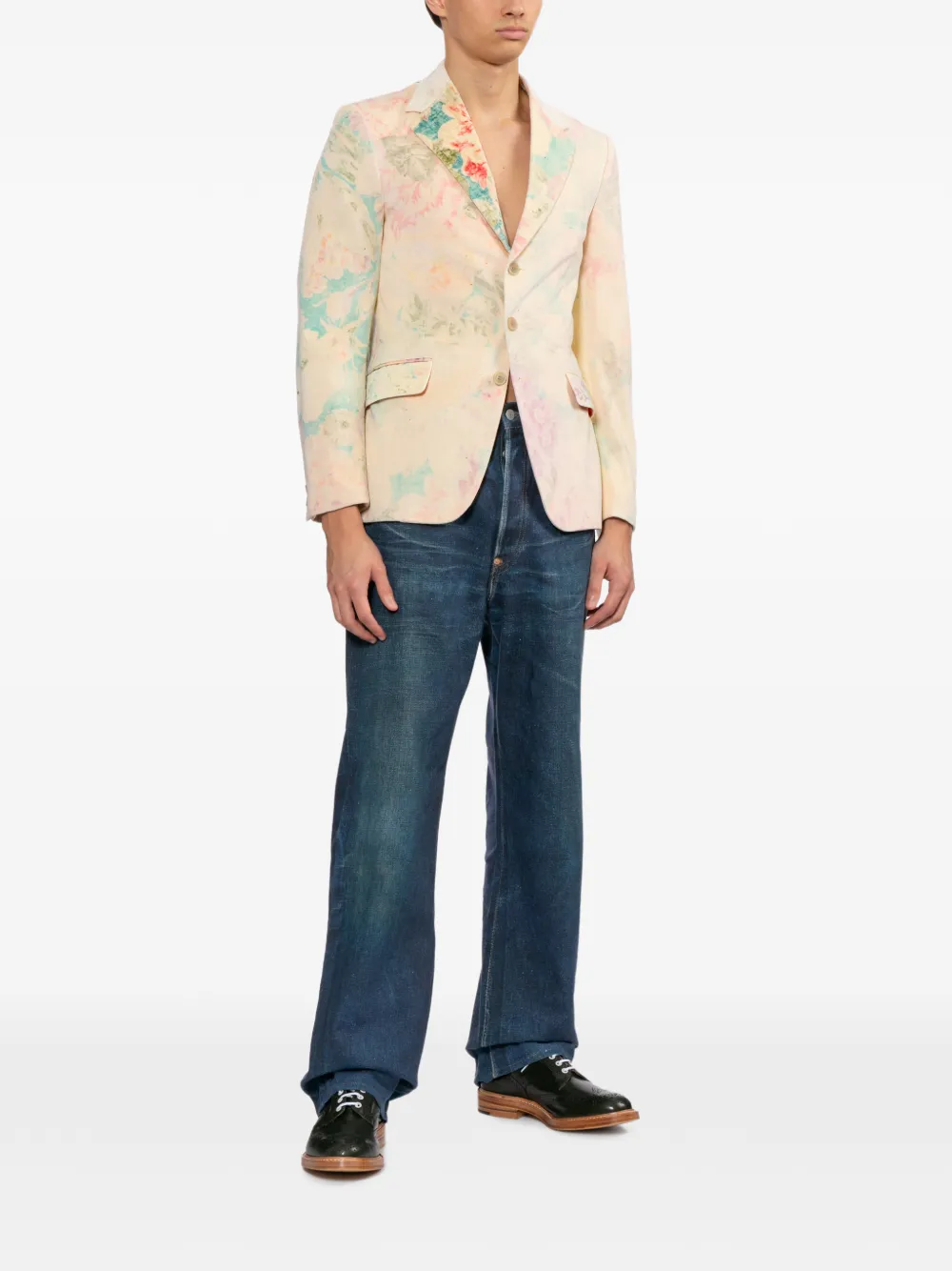  Junya Watanabe Man X Levi's Fake Print Jeans - Blue 