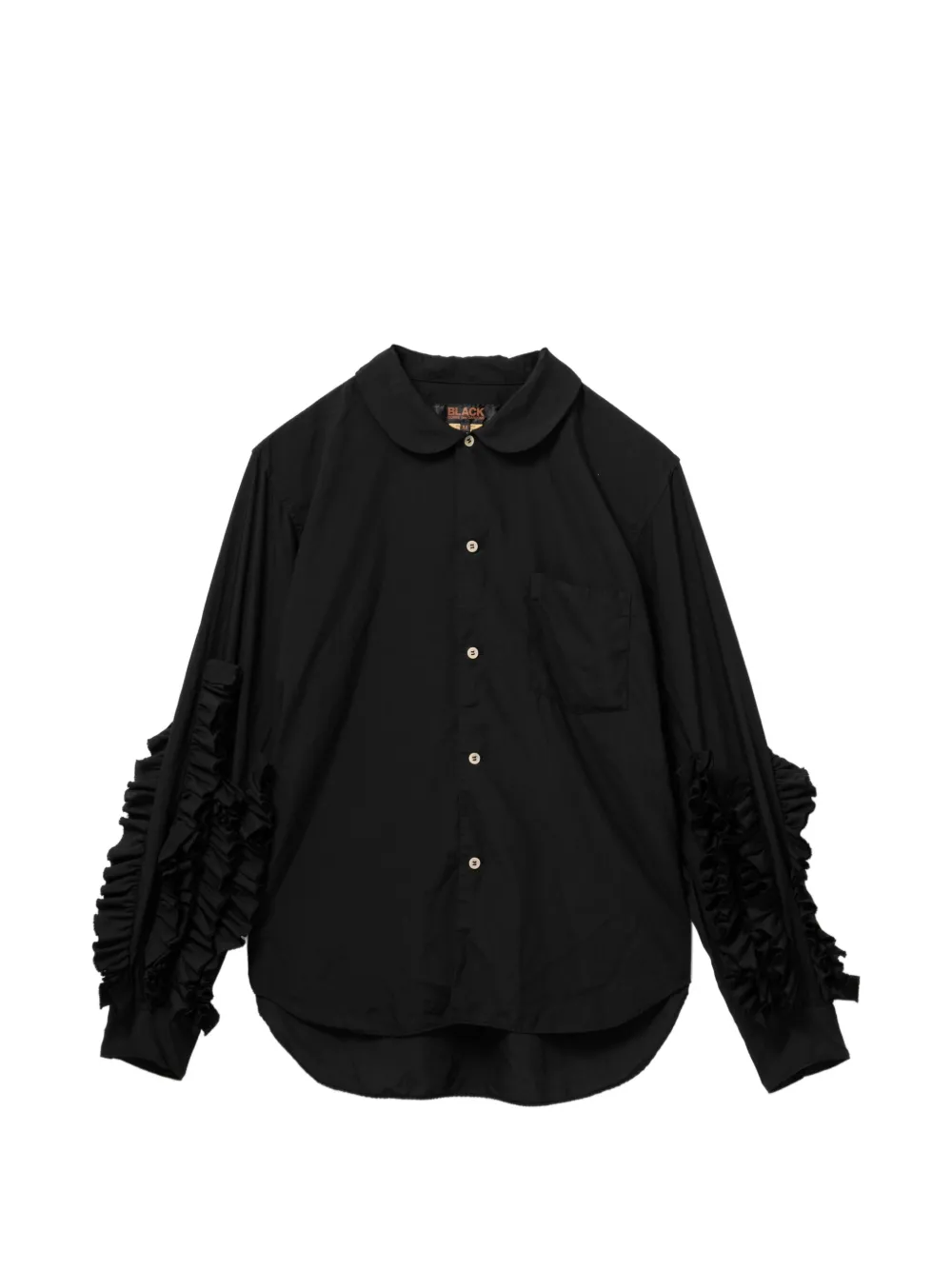 Black Comme Des Garçons Camicia con ruches - Nero