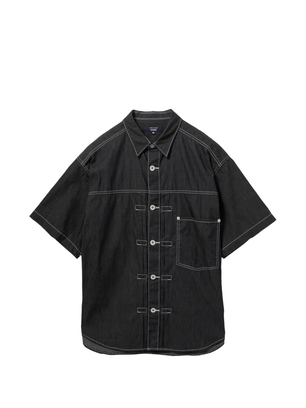 Comme des Garçons Homme Camicia con cuciture a contrasto - Blu
