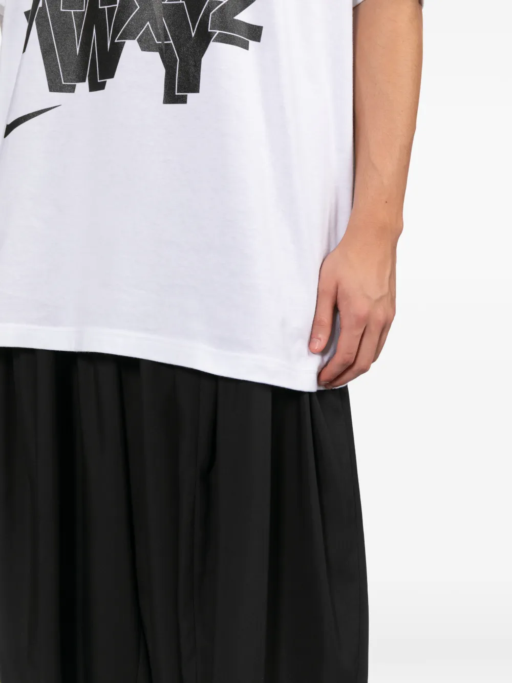 Black Comme Des Garçons Gesmockte broek Zwart